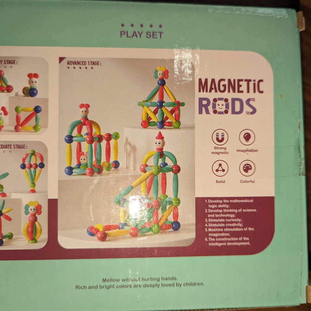 Magnetic Rods Play Set - 52PCS - Multicolor - Picture 2 of 3